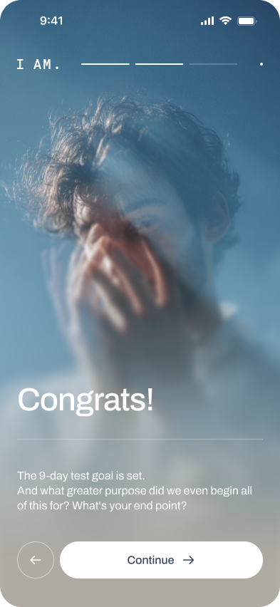 Congrats screen