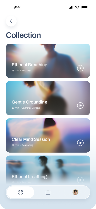 Collection screen