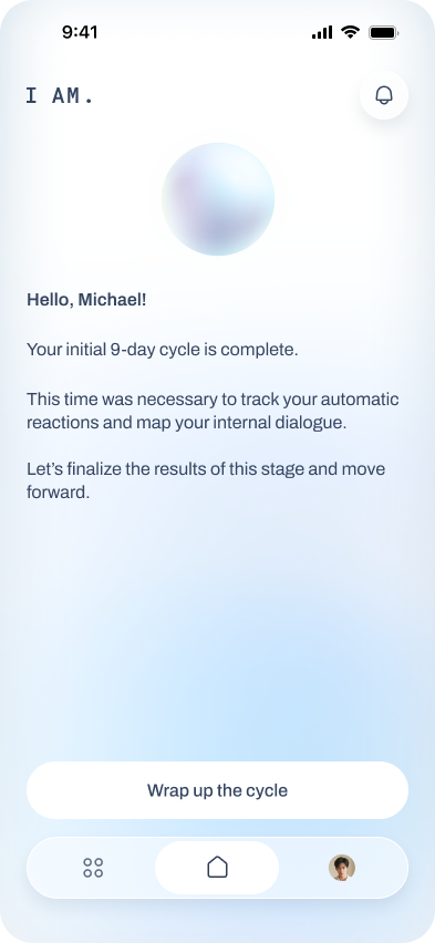 Wrap up cycle screen