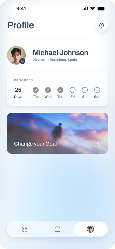Profile screen